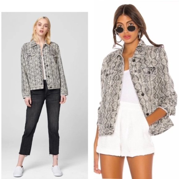 BLANK NYC Denim Trucker Jacket In Snake Print Size XS. - Picture 15 of 15